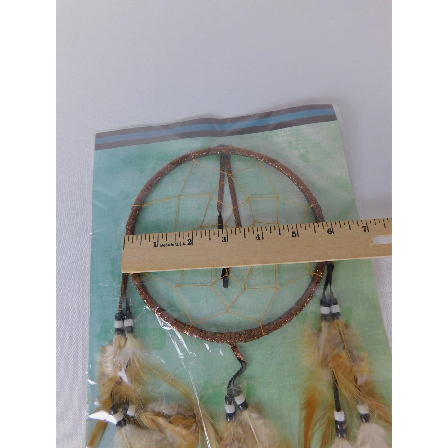 St. Joseph's Indian School Brown Feather Dreamcatcher Wall Hanging Decor Boho