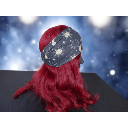 Moon and Sun Print Headband Witchy Boho Cosmic Hippie Festival Aesthetic