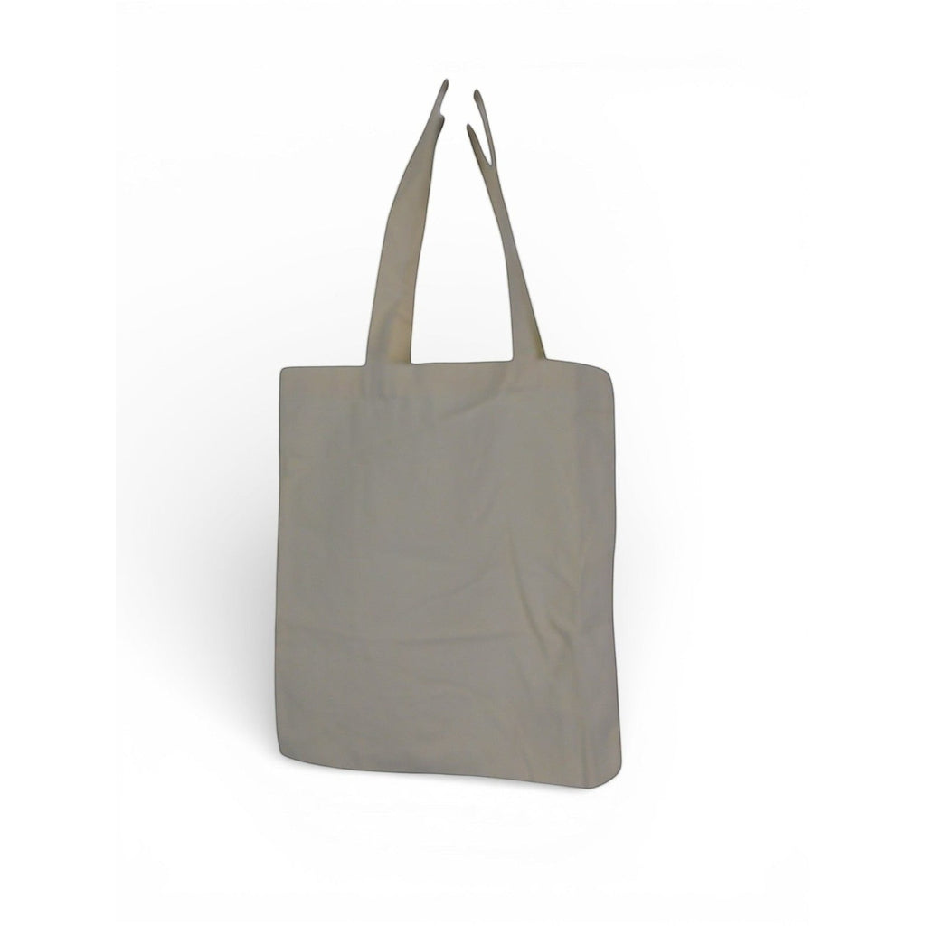 The Witches' Quest large beige cotton canvas tote bag with long shoulder straps for casual everyday use