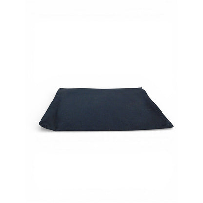 The Witches' Quest black canvas clutch bag showing the plain solid back side on a white background.