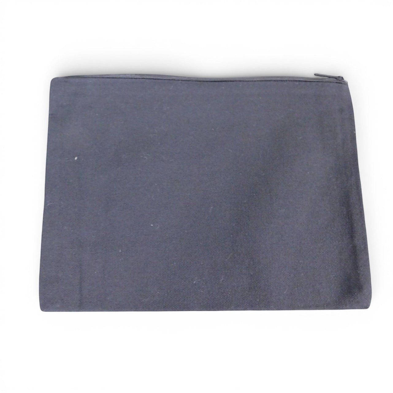 The Witches' Quest black canvas zipper pouch featuring a celestial sun and moon design for organizing essentials.