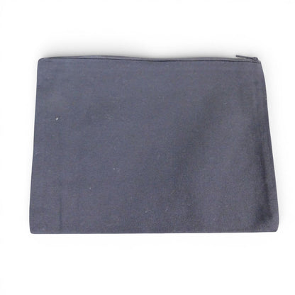 The Witches' Quest black canvas zipper pouch featuring a celestial sun and moon design for organizing essentials.