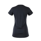 The Witches' Quest black cotton unisex short-sleeve t-shirt, back view of plain crew neck design.