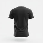 The Witches' Quest unisex black cotton t-shirt, back view of a plain short sleeve casual tee.