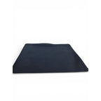 The Witches' Quest dark blue canvas makeup bag with a flat rectangular silhouette and top zipper closure