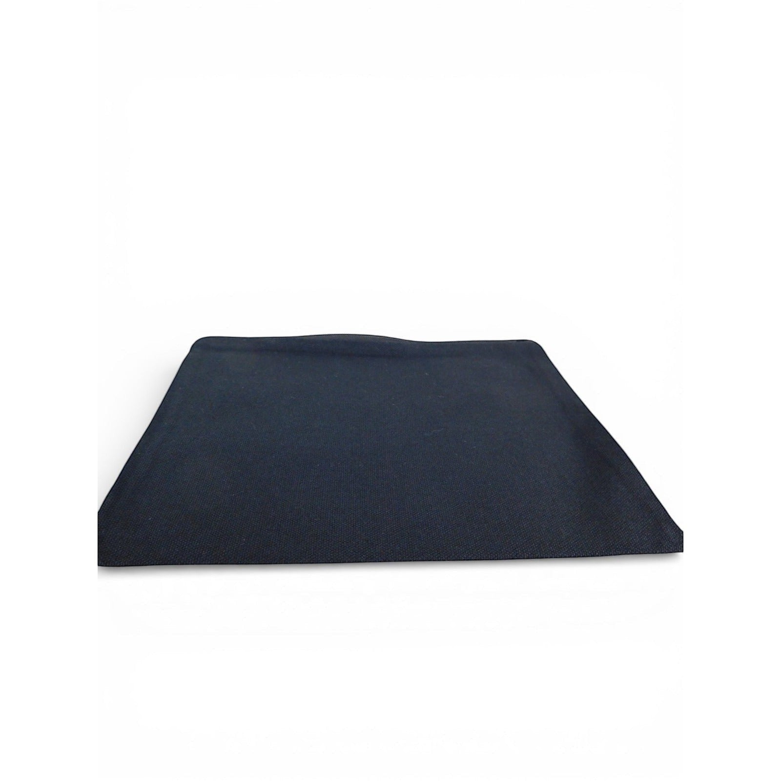 The Witches' Quest dark blue canvas makeup bag with a flat rectangular silhouette and top zipper closure