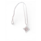 The Witches' Quest silver tone Celtic knot pendant necklace with openwork triquetra design on a delicate box chain