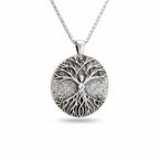 The Witches' Quest Celtic Tree of Life alloy pendant necklace featuring an intricate silver-toned sacred symbol.