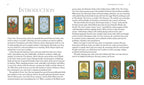 The Witches' Quest Color Your Tarot deck pages showing black-line illustrations of tarot cards for coloring