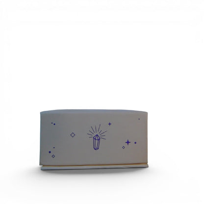 The Witches' Quest Crystal Magic mini energy set box featuring a white exterior with purple crystal and star icons.