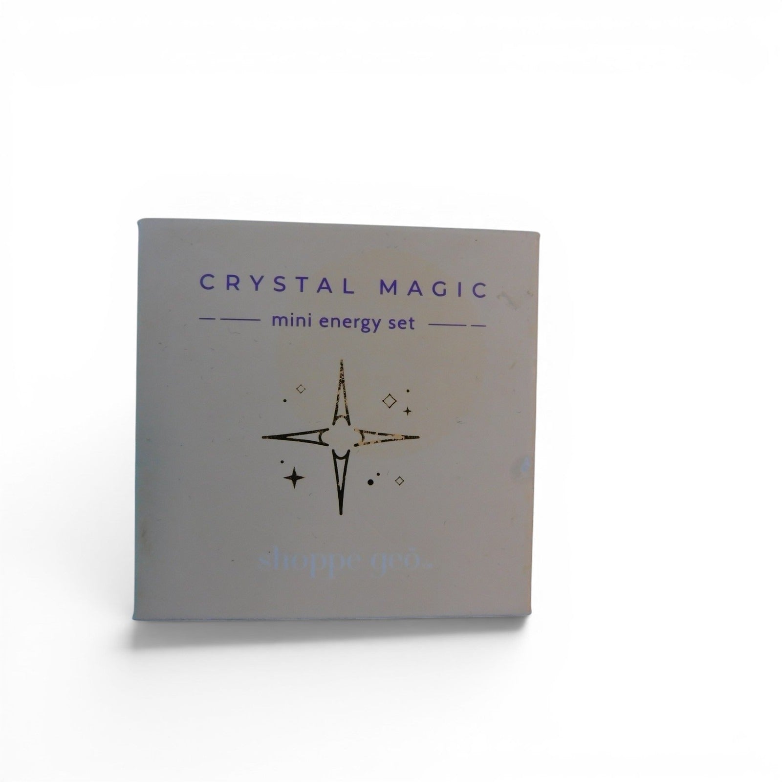 The Witches' Quest Crystal Magic mini energy set box featuring a star icon and Shoppe Geo branding.