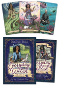 The Witches' Quest Everyday Witch Oracle deck featuring whimsical illustrations, 40 cards, and a 112-page guidebook.