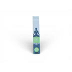 The Witches' Quest Heart Chakra sandalwood incense box with meditation silhouette design on a light green background.