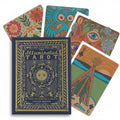 The Witches' Quest The Illuminated Tarot 53-card deck with vibrant illustrated cards and a royal blue keepsake box.