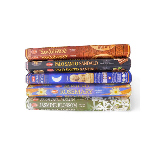 The Witches' Quest lunar magic incense pack featuring five HEM scent tubes for moon rituals and meditation.