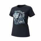 The Witches' Quest black cotton crewneck t-shirt featuring a vintage-inspired Practical Magic movie collage graphic.