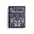 The Witches' Quest hardcover copy of The Book of Practical Witchcraft with purple nebula cover and white occult art