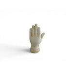 The Witches' Quest 5-inch beige resin palmistry hand sculpture with intricate antique-style engravings