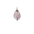 The Witches' Quest rose quartz teardrop pendant with intricate copper-tone wire wrapped tree of life design