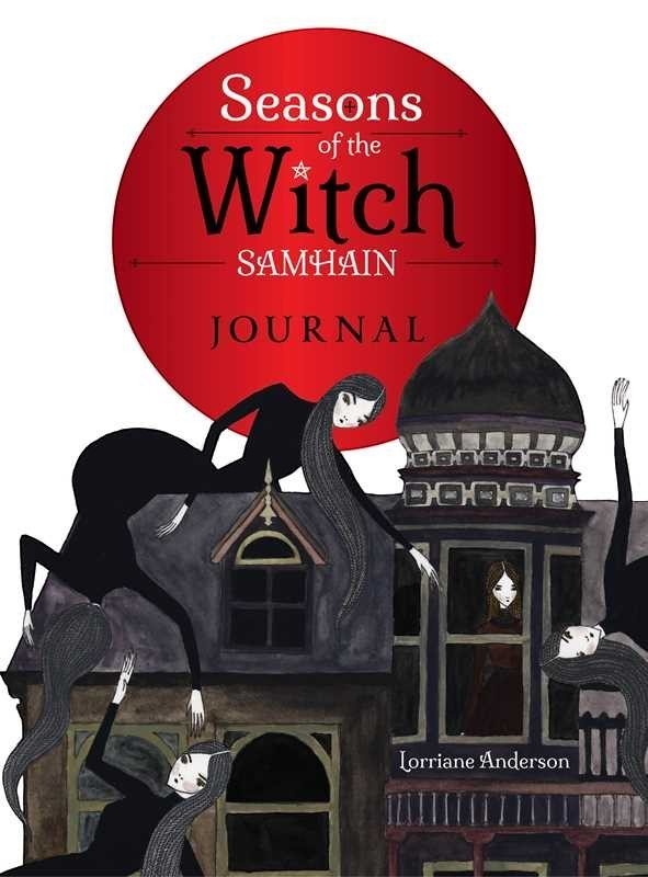 The Witches' Quest Seasons of the Witch Samhain Journal featuring dark, whimsical illustrations of a haunted house.