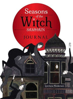 The Witches' Quest Seasons of the Witch Samhain Journal featuring dark, whimsical illustrations of a haunted house.
