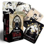 The Witches' Quest Seasons of the Witch Samhain Oracle deck with illustrated cards featuring mystical witch imagery