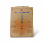 The Witches' Quest Seven Chakras incense packaging featuring a seated figure with highlighted energy centers