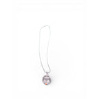 The Witches' Quest silver tone Victorian style poison box locket necklace with textured wings and a small red accent