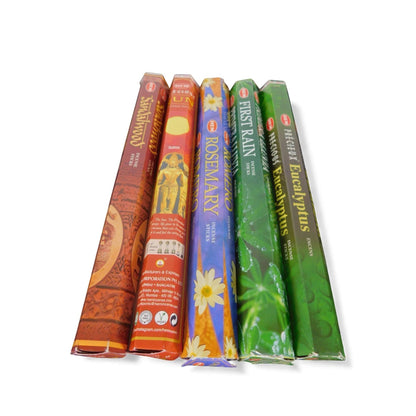 The Witches' Quest solar power incense pack featuring five HEM scent tubes for rituals and meditation.
