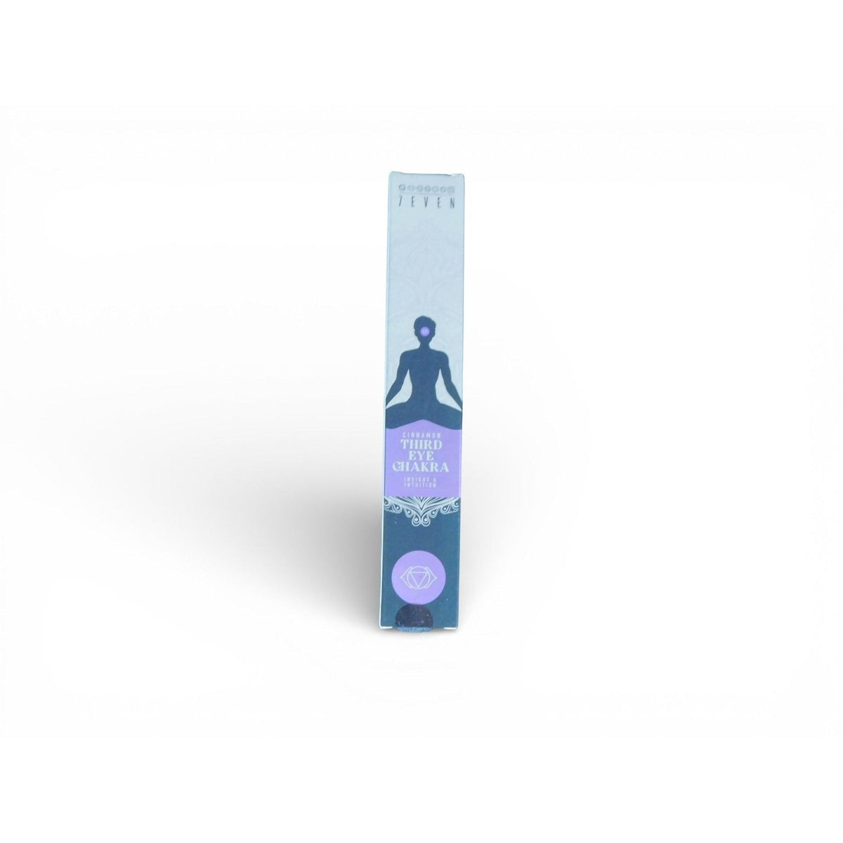 The Witches' Quest Third Eye Chakra incense box in purple with meditation silhouette for spiritual healing