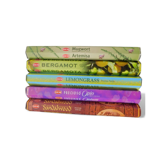 The Witches' Quest Third Eye incense pack featuring five HEM scent tubes for meditation and divination.