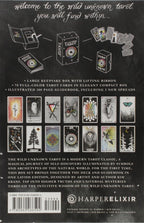 The Witches' Quest The Wild Unknown Tarot deck and guidebook box set back cover with card illustrations and details