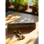 The Witches' Quest rustic wooden incense burner box with intricate lid ventilation for sticks and cones.
