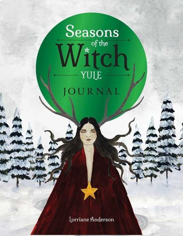 The Witches' Quest Seasons of the Witch Yule Journal featuring a woman with antlers in a snowy winter forest.