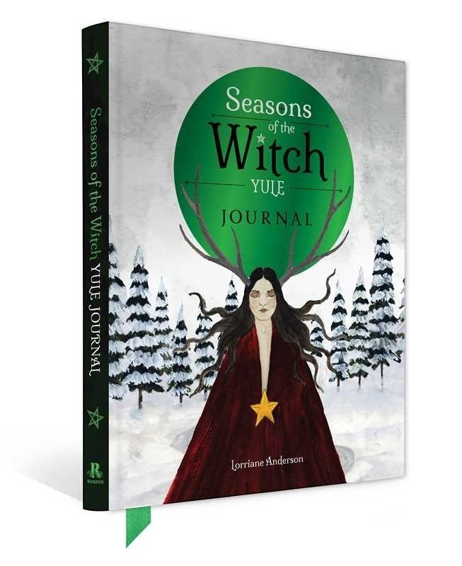 The Witches' Quest Seasons of the Witch Yule Journal featuring a winter forest illustration and a green circular emblem.