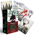 The Witches' Quest Seasons of the Witch Yule Oracle deck featuring illustrated cards with winter and nature themes.