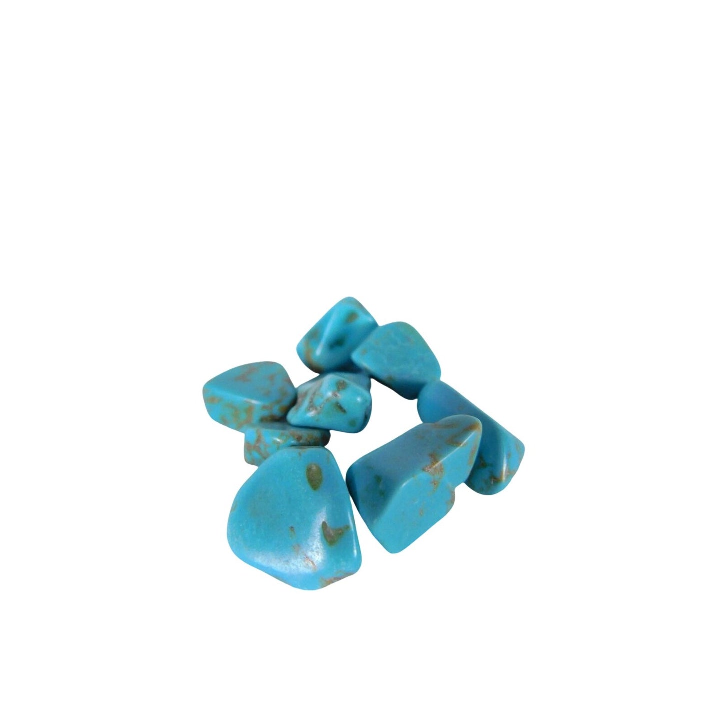 Blue Dyed Howlite Tumbled Stone Lot Turquoise Look Polished Crystal Stones