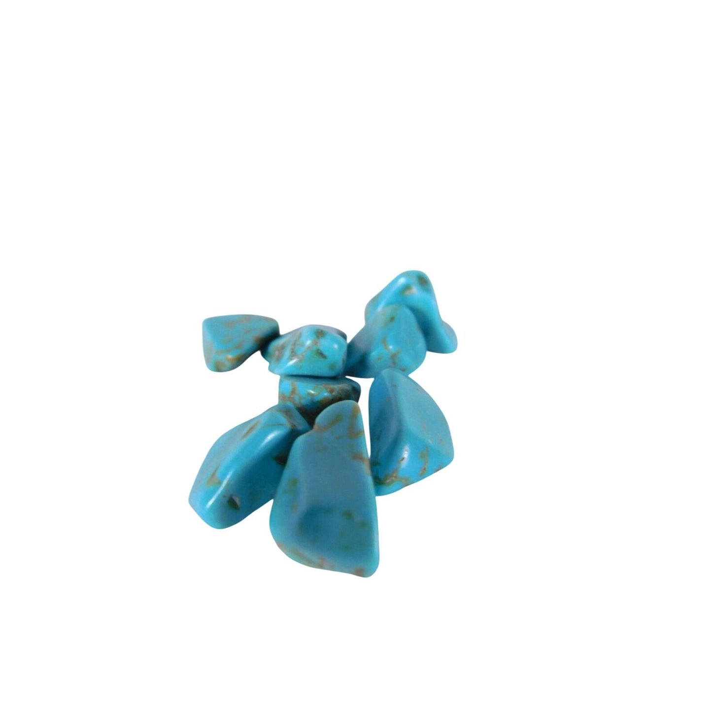 Blue Dyed Howlite Tumbled Stone Lot Turquoise Look Polished Crystal Stones
