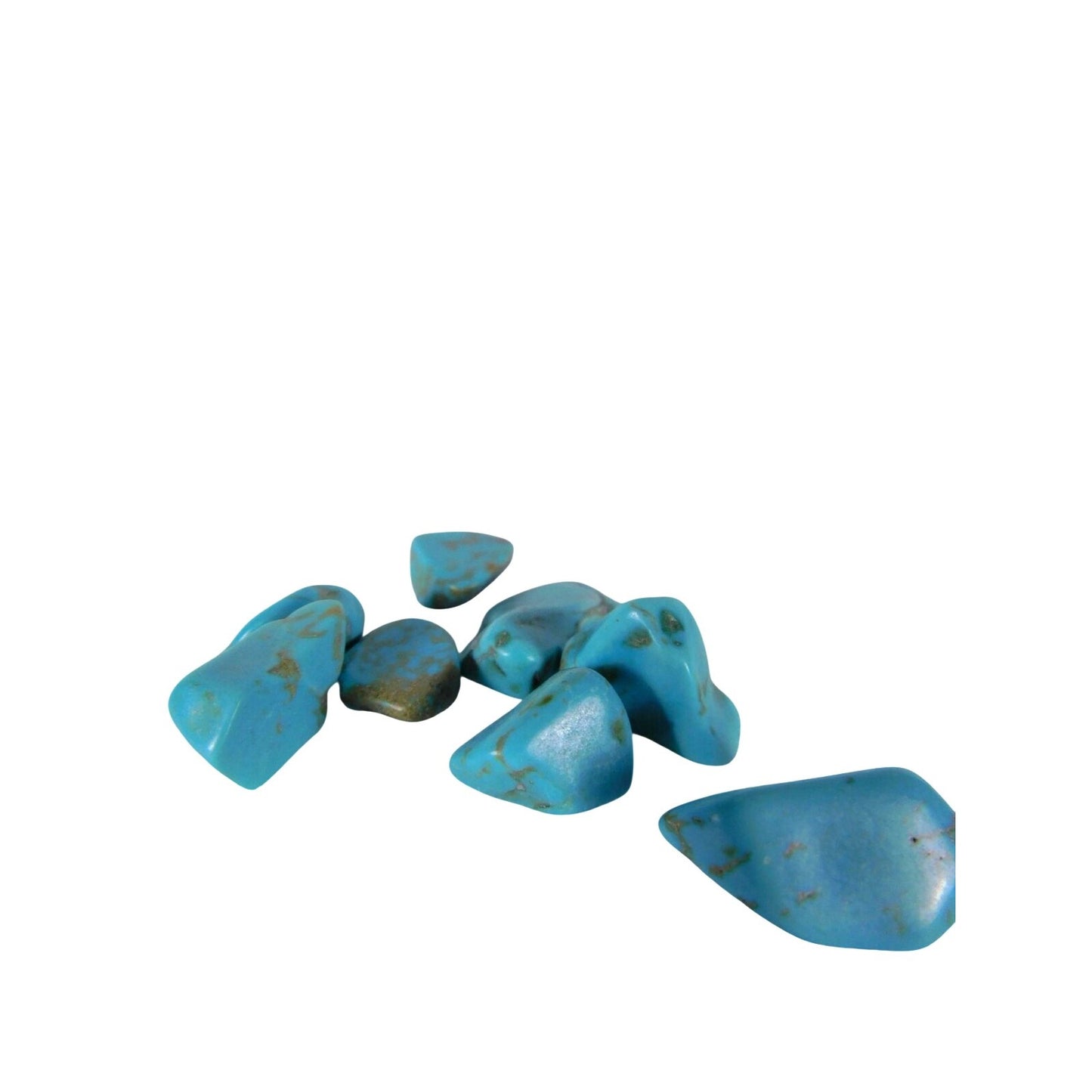 Blue Dyed Howlite Tumbled Stone Lot Turquoise Look Polished Crystal Stones
