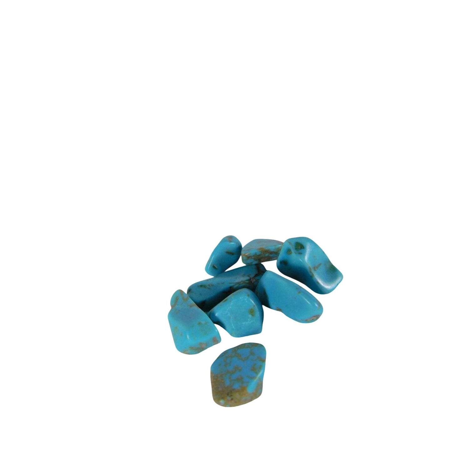 Blue Dyed Howlite Tumbled Stone Lot Turquoise Look Polished Crystal Stones
