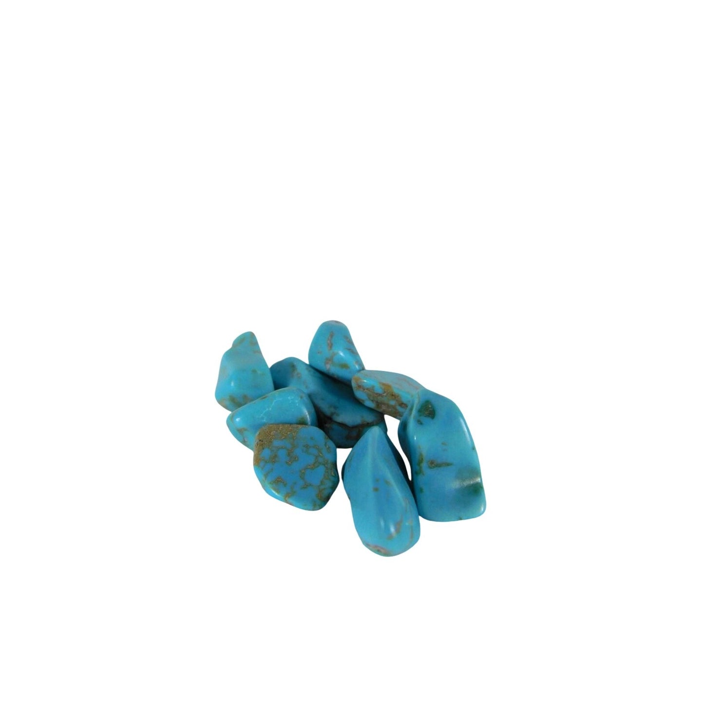 Blue Dyed Howlite Tumbled Stone Lot Turquoise Look Polished Crystal Stones