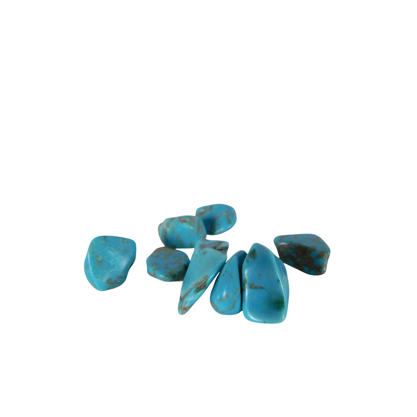 Blue Dyed Howlite Tumbled Stone Lot Turquoise Look Polished Crystal Stones