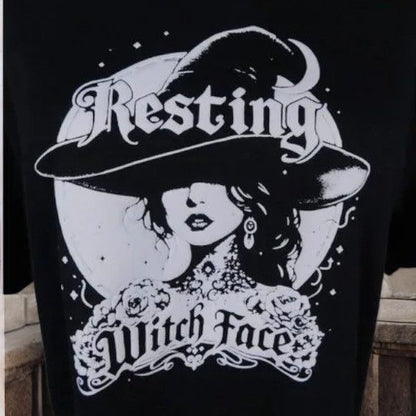 Resting Witch Face Unisex Tee - Ash & Sea Covenwear Exclusive - New
