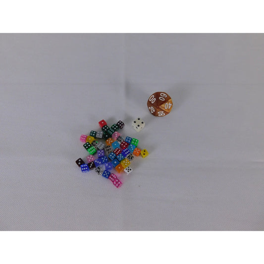 Assorted Mini 6 Sided Dice Lot With Percentile D10 RPG Polyhedral Set Dice