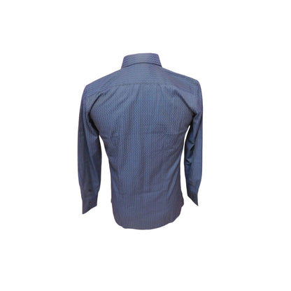 Elie Milano Navy Modern Fit Shirt S - Mens Long Sleeve - Excellent