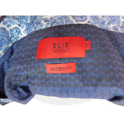Elie Milano Navy Modern Fit Shirt S - Mens Long Sleeve - Excellent