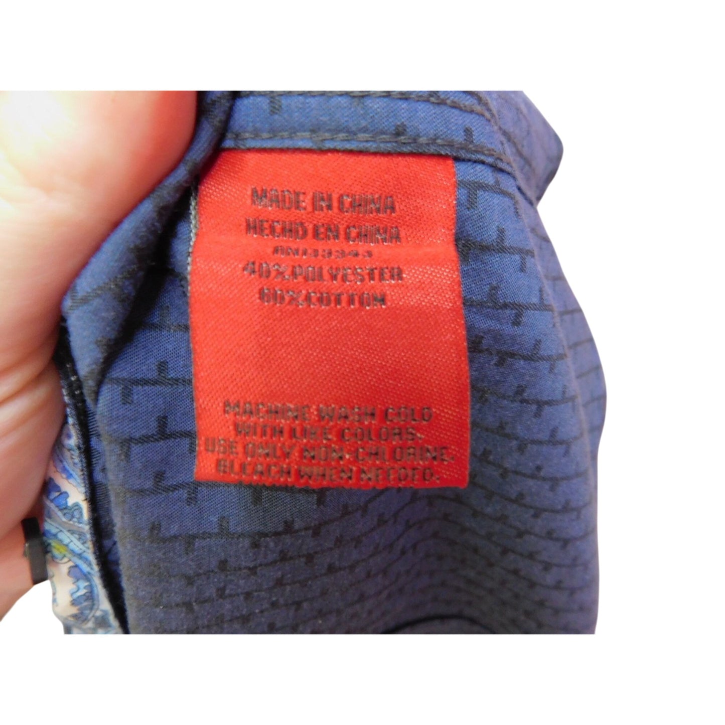 Elie Milano Navy Modern Fit Shirt S - Mens Long Sleeve - Excellent