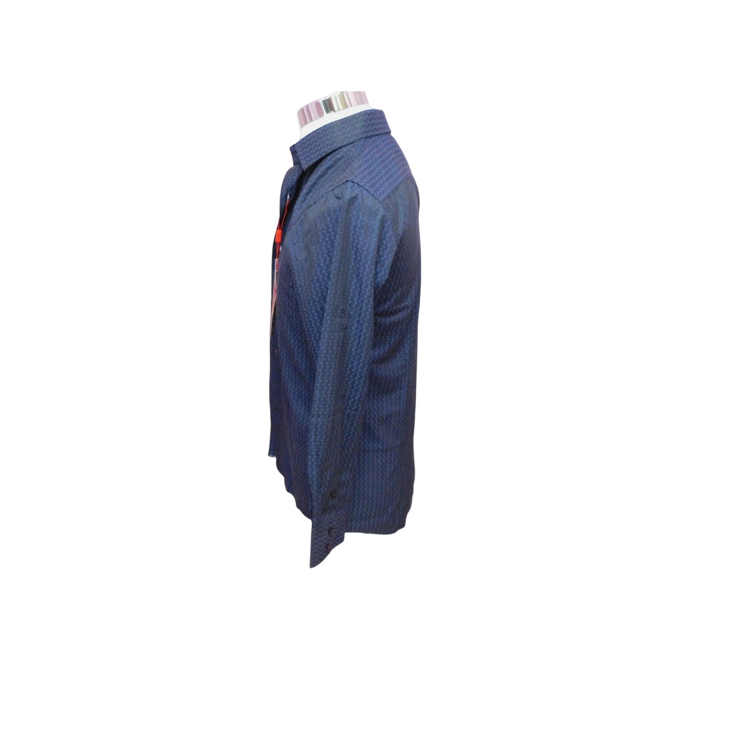 Elie Milano Navy Modern Fit Shirt S - Mens Long Sleeve - Excellent