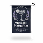 Midnight Margaritas Garden Flag 18x12 Magic Witchy Party Outdoor Decor