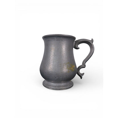 Vintage Wilton Armetale Pewter Tankard Mug Pint Ornate Handle